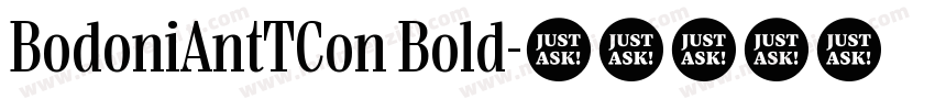 BodoniAntTCon Bold字体转换